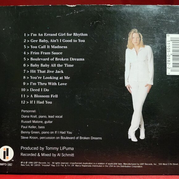 Diana Krall – All For You (A Dedication To The Nat King Cole Trio) (1996) CD - Picture 2 of 4